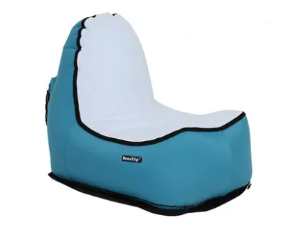 Single inflatable mattress outdoor portable folding chair