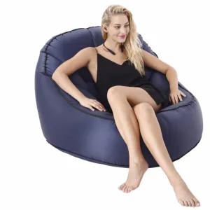 Single inflatable mattress outdoor portable folding chair