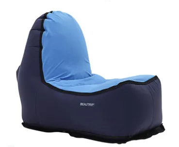 Single inflatable mattress outdoor portable folding chair