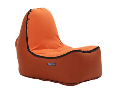 Single inflatable mattress outdoor portable folding chair