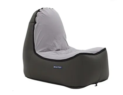 Single inflatable mattress outdoor portable folding chair