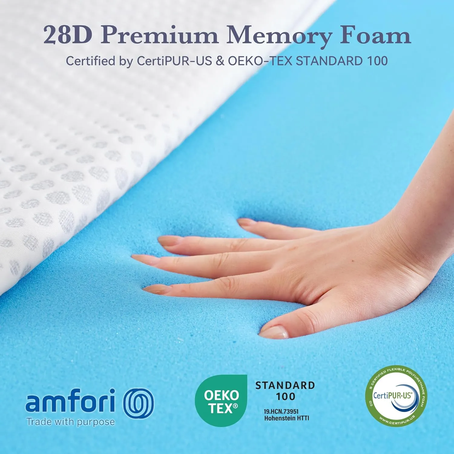 SINWEEK 3 Inch Gel Memory Foam Mattress Topper Queen Size, Mattress Pad for Body Pressure Relief, Cooling Bed Topper with Breathable Soft Cover, CertiPUR-US Certified