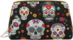 Skulls Toiletry Pouch, Travel-Friendly Makeup Organizer For Makeup Brushes, Lipsticks