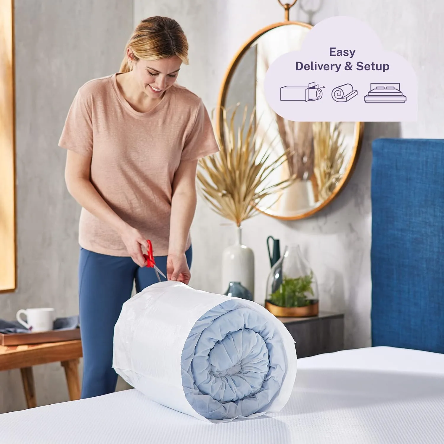 Sleep Innovations Cooling Comfort Gel Memory Foam Dual Layer Mattress Topper, 4 Inch, King Size, Pillow Top Cover