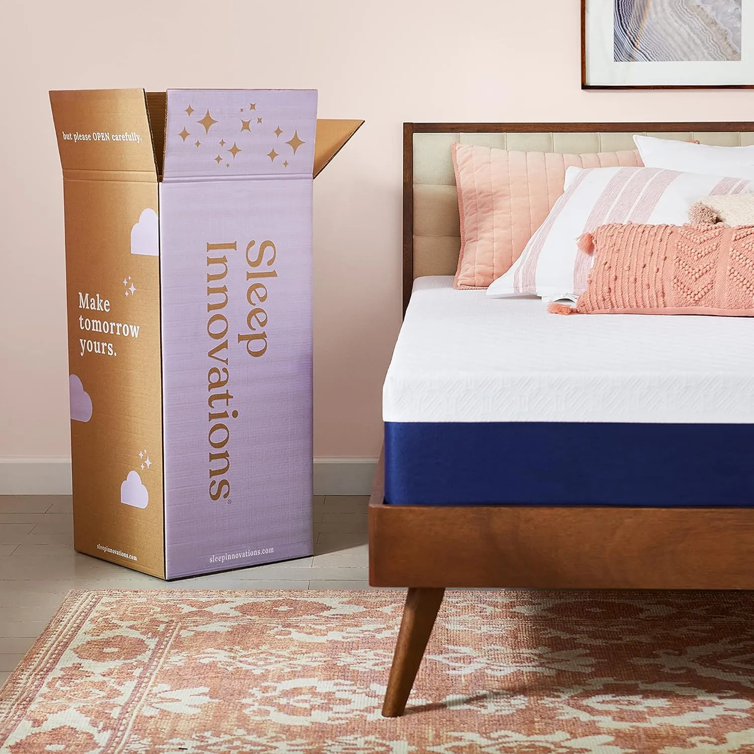 Sleep Innovations Shiloh 12 Inch Memory Foam Mattress, Queen Size, Bed in a Box, Cradling Medium Support
