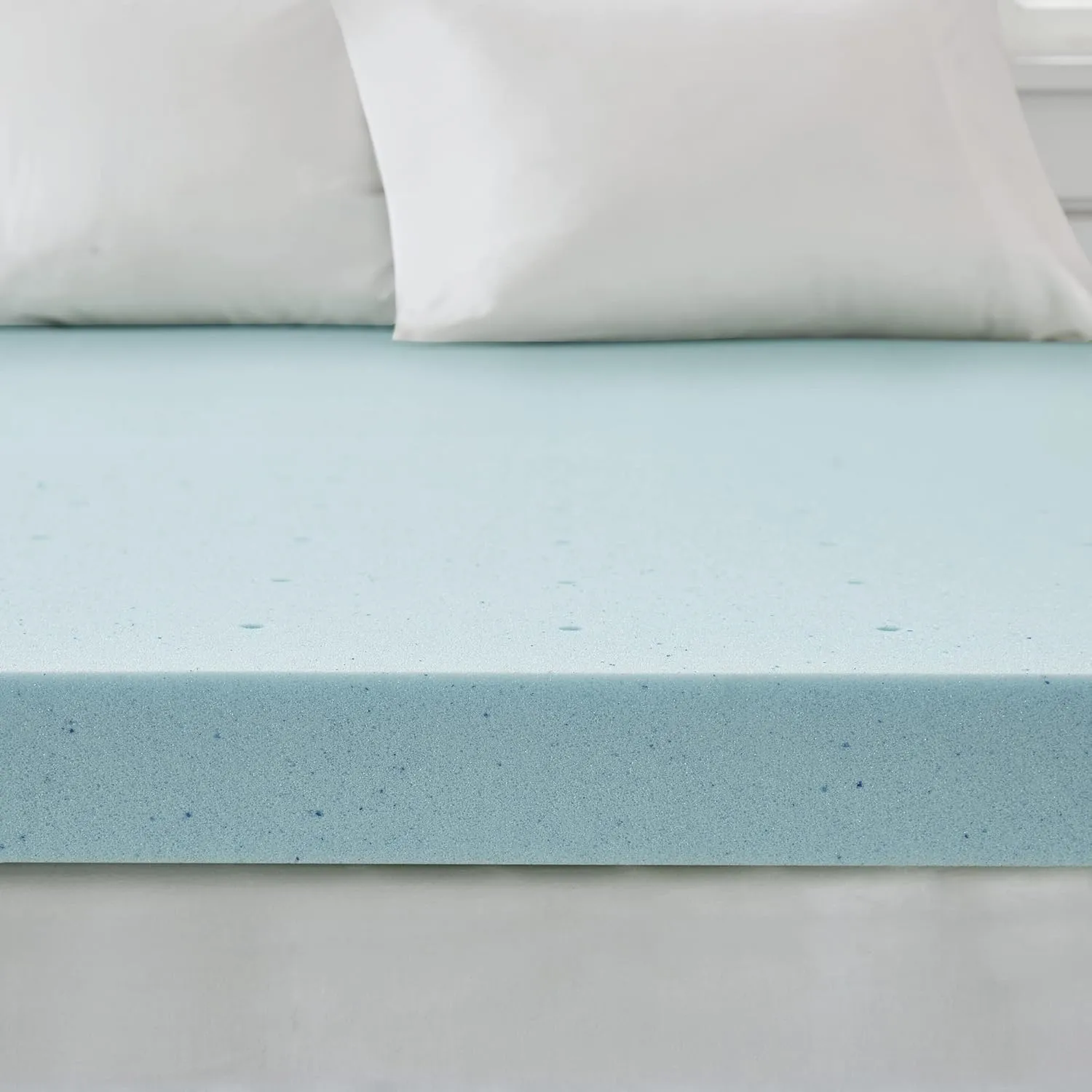 Sleep Philosophy Gel Infused Memory Foam Mattress Topper Luxurious All Season Enhanced Bed Support, Full(3" Thick), Removable Cooling Cover