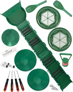 Sluice Fox Complete Gold Mining Kit with Sluice Box and Bucket Classifier | Portable Sluice Box Breaks Down into 24-Inch Sections for Easy Transport