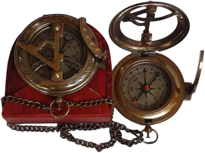 So You Can Always Find Your Way Back Home Engraved Compass with Leather Case - Brass Pocket Compass, Personalized Compass, for Men, him/her, Wedding Anniversary, Baptism Religious