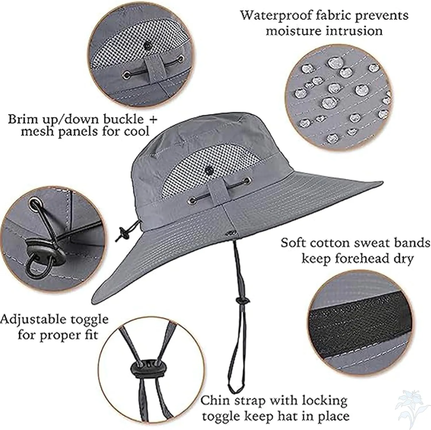 Solar Powered Outdoor Fishing Hat,Outdoor Wide Brim Sun Hat,Solar Power Fan Hat,Bucket Hat for Men Women,Outdoor Fishing Hat