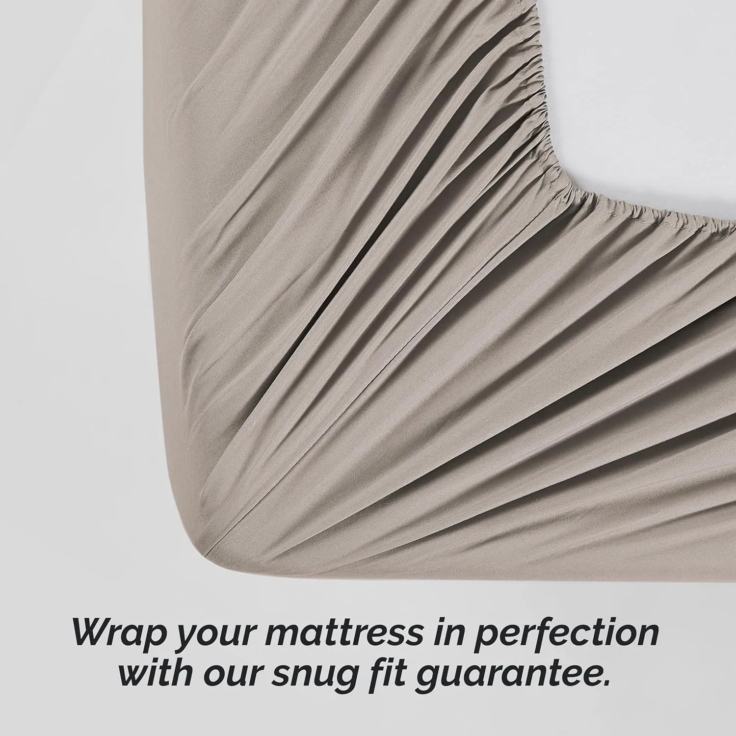 Southshore Fine Living, Inc. Two-Pack Deep Pocket California King Fitted Sheet Only, 21" Deep Cal King Fitted Sheets with Extra Depth to Fit Toppers and Deep Mattresses, 2-Pack, Bone
