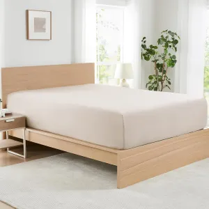 Southshore Fine Living, Inc. Two-Pack Deep Pocket California King Fitted Sheet Only, 21" Deep Cal King Fitted Sheets with Extra Depth to Fit Toppers and Deep Mattresses, 2-Pack, Bone