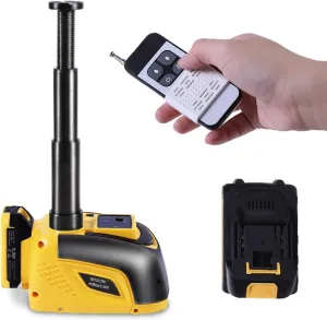 STANDTALL Electric Car Jack Hydraulic Cordless Remote Control 5 Ton 18V Automatic Small Portable Tire Change Kit Emergency Repair Tire Tools for SUV Sedans Vehicle MPV Yellow