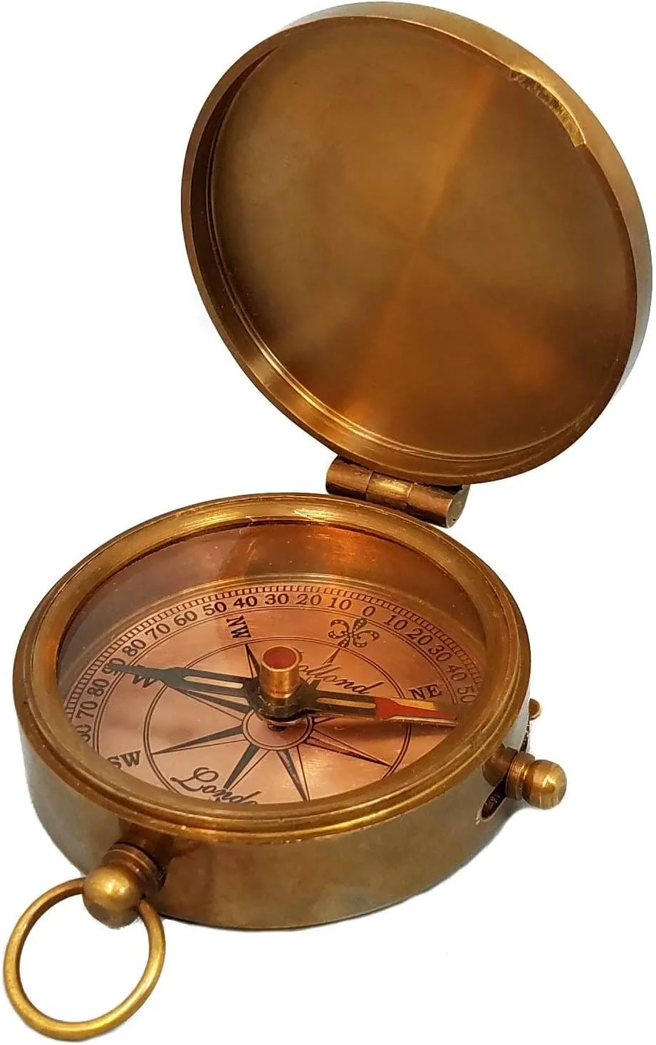 Stanley London Engraved Compass Personalized | Brass Pocket Compass Gifts for Men, Him, Son, Husband, Grandson, Boys | Engravable Antique Gift Compasses for Graduation, Baptism, Confirmation