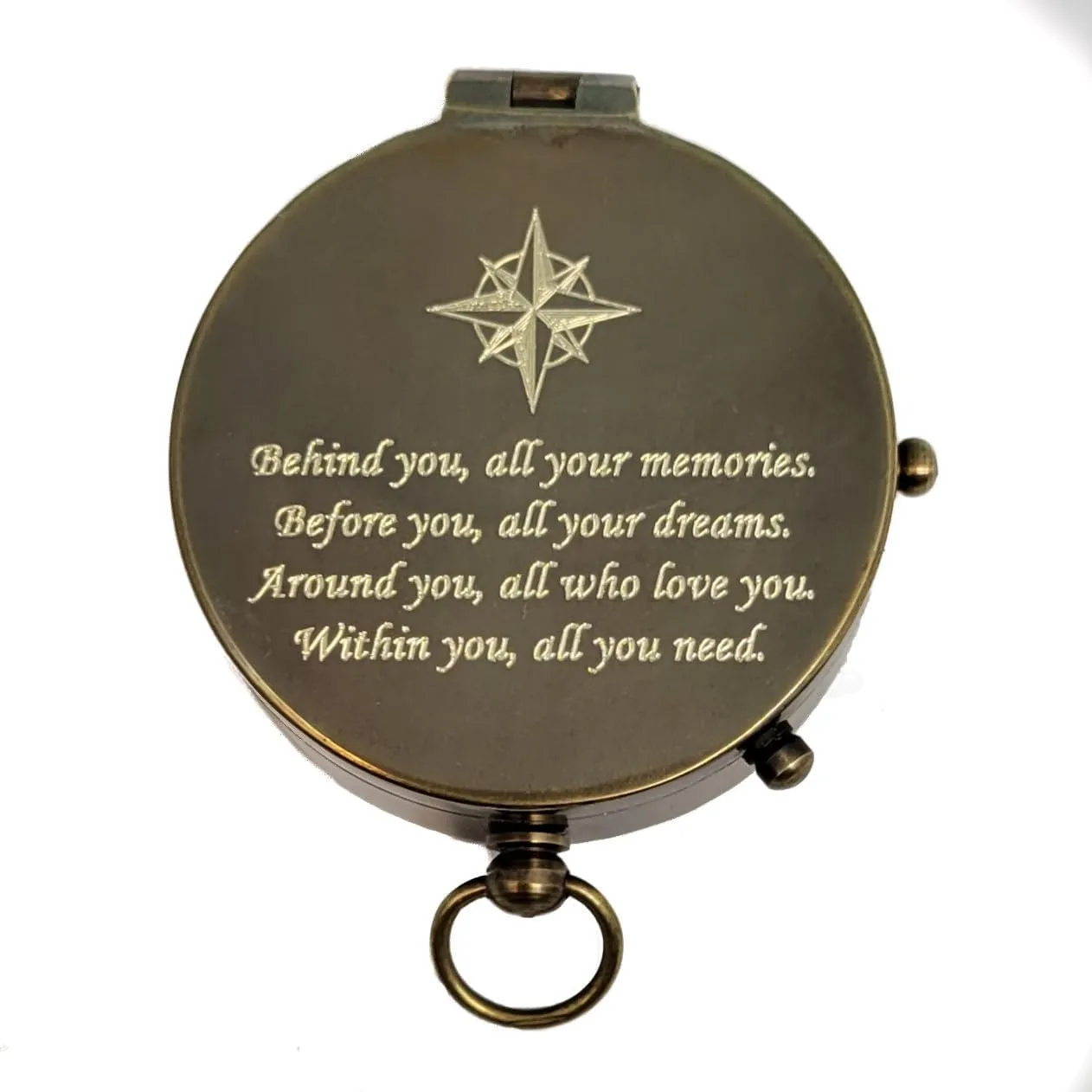 Stanley London Engraved Compass Personalized | Brass Pocket Compass Gifts for Men, Him, Son, Husband, Grandson, Boys | Engravable Antique Gift Compasses for Graduation, Baptism, Confirmation