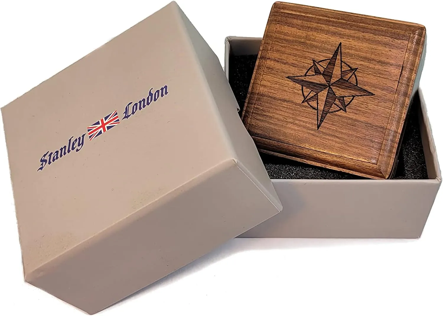 Stanley London Engraved Compass Personalized | Brass Pocket Compass Gifts for Men, Him, Son, Husband, Grandson, Boys | Engravable Antique Gift Compasses for Graduation, Baptism, Confirmation