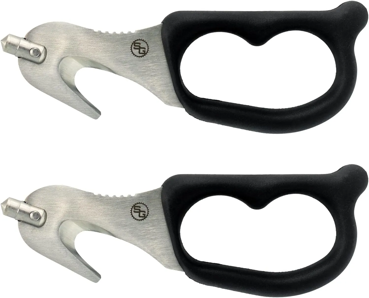 StatGear SuperVizor XT Auto Emergency Rescue Escape Tool - Seatbelt Cutter & Window Glass Breaker Hammer Survival - Mounts Right to Your Sun-Visor! Pack of 2