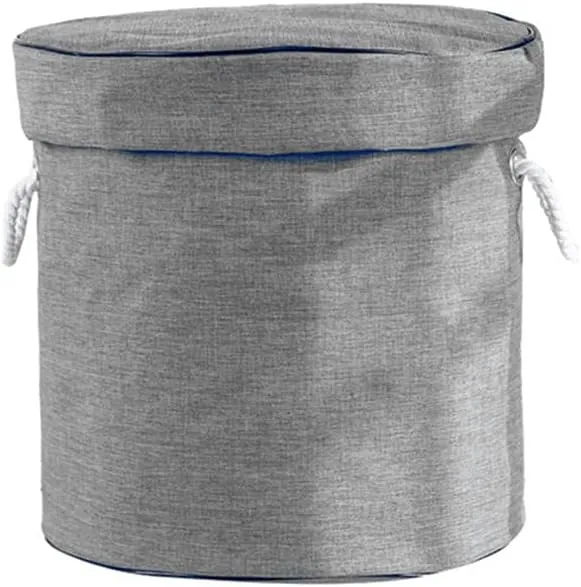 Storage Organizer Baskets and Play Mat, Outdoor Quick Storage Bag, Bag with Zipper, Organizer, Quick Collapsible Canvas Bin-Light Grey