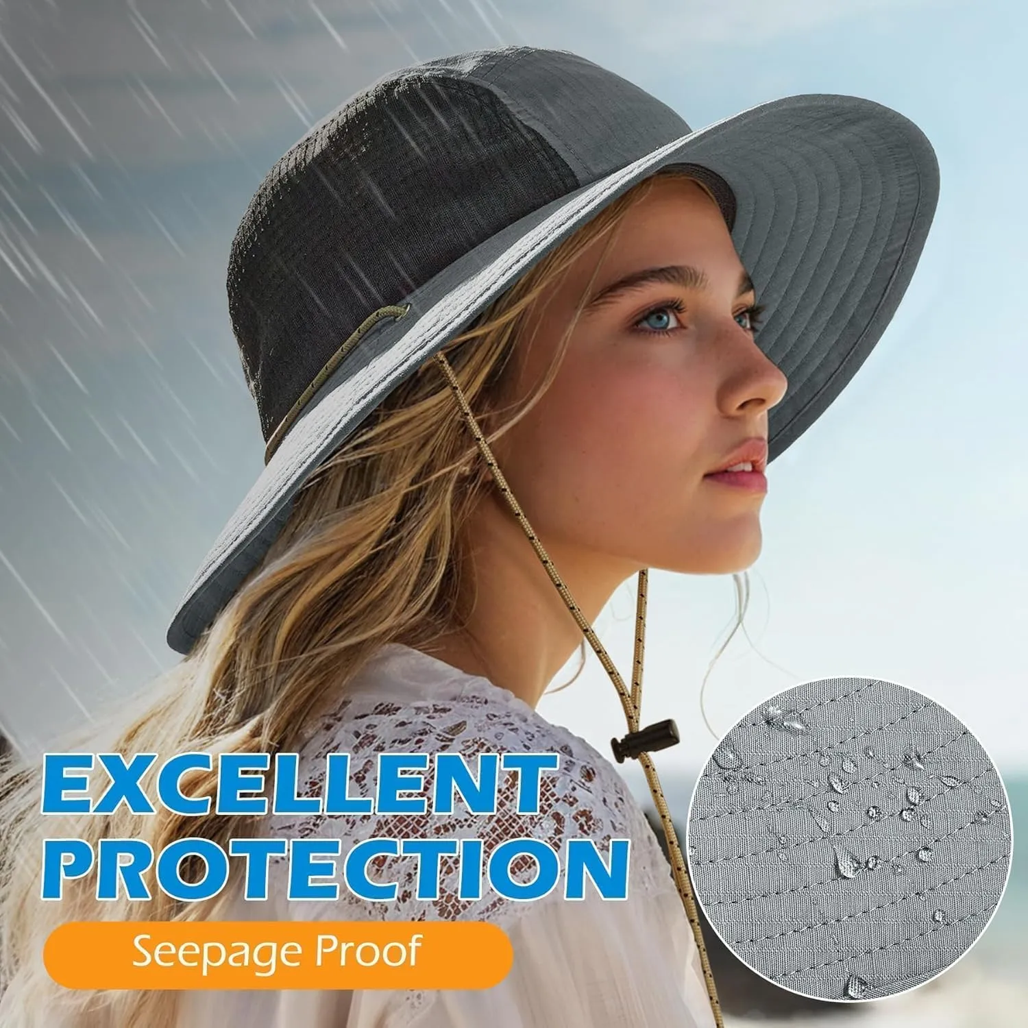Sukeen Sun Hats for Women, Wide Brim Hats for Mens, Fishing Hat, Bucket Hat, Summer Packable Beach Hat, UV Protection 50  Hat