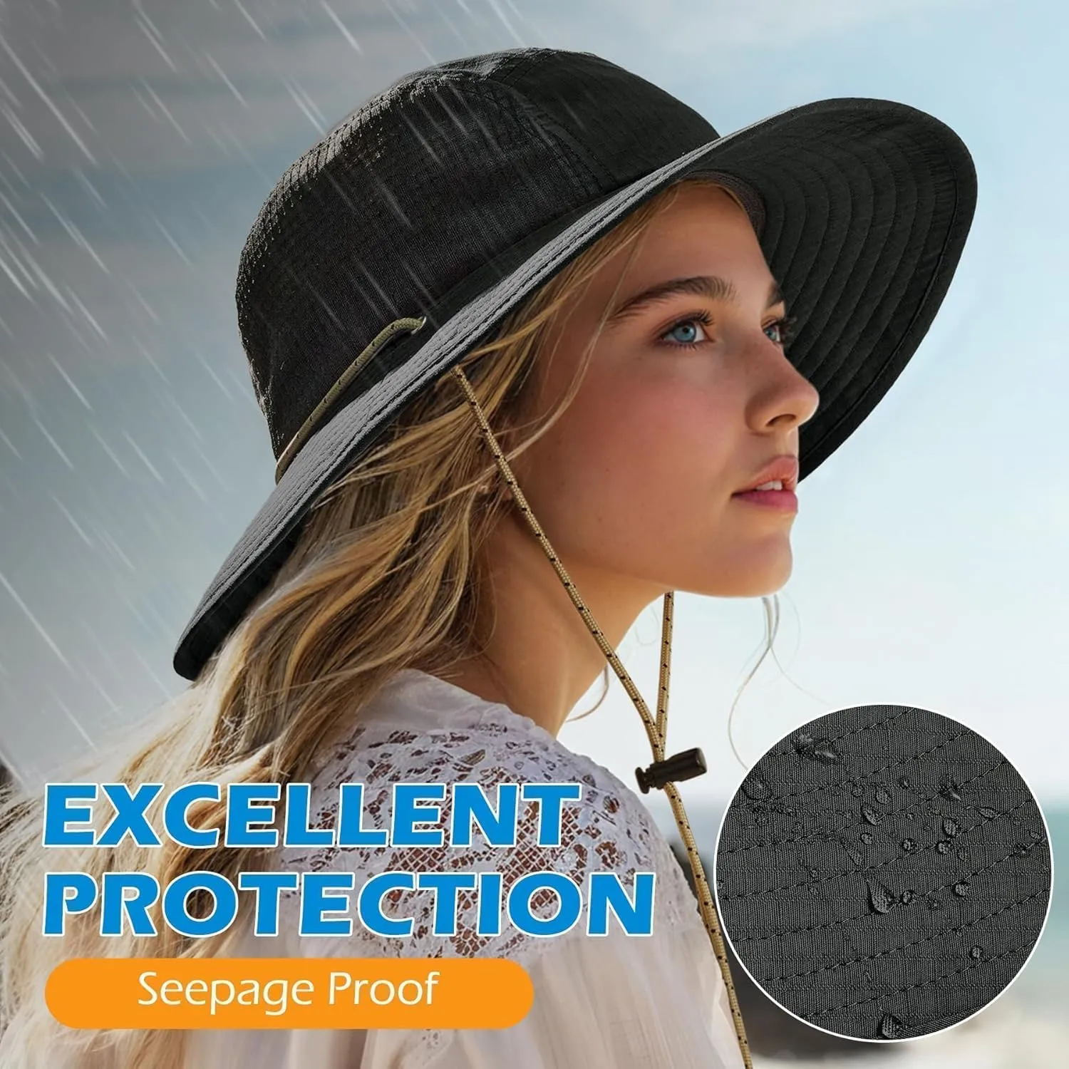 Sukeen Sun Hats for Women, Wide Brim Hats for Mens, Fishing Hat, Bucket Hat, Summer Packable Beach Hat, UV Protection 50  Hat