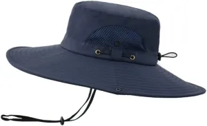 Summer Wide Brim Fishing Hats Unisex Breathable Mesh Bucket Hat Outdoor Beach Panama Sun Cap Visor