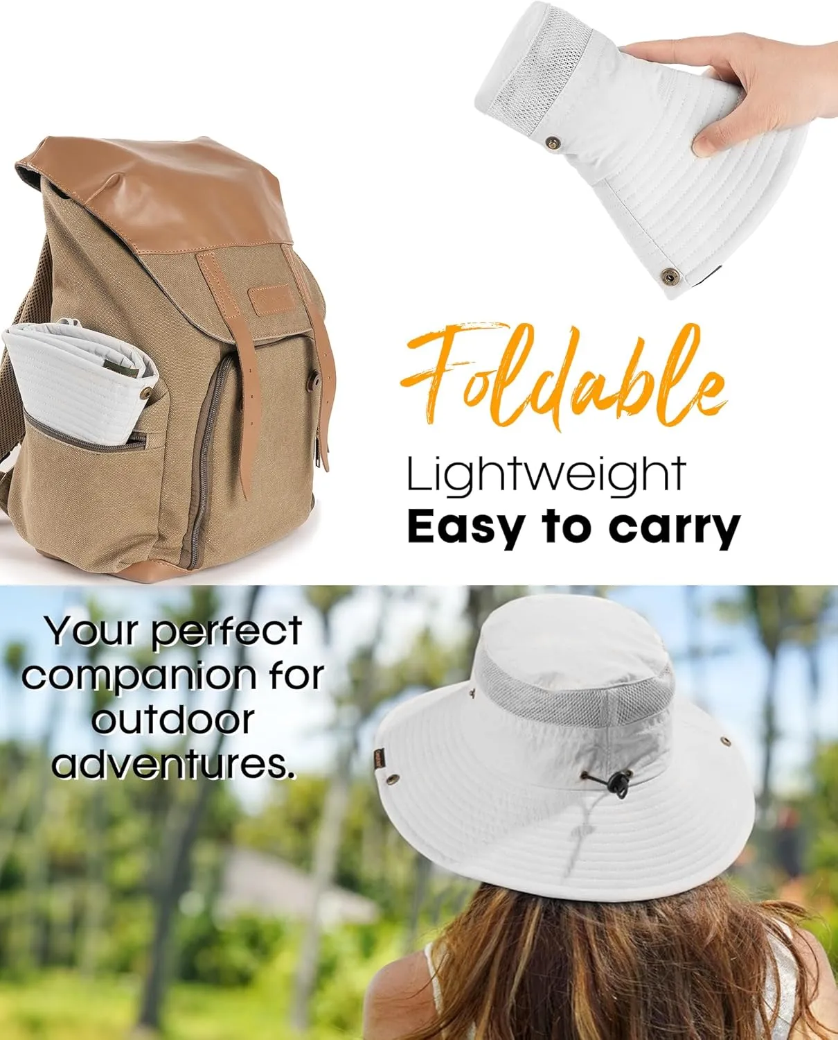 Sun Hats for Women Men Breathable Wide Brim Fishing Hat Hiking Summer UV Protection Bucket Hats UPF 80 