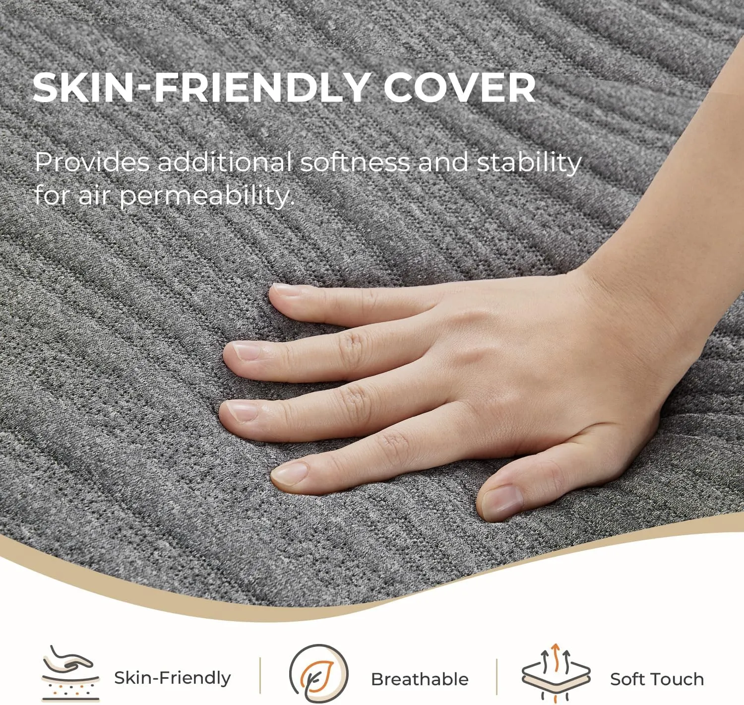Sweetnight 4 Inch Folding Mattress with Carry Bag - Full Size Trifold Mattress Grey with Breathable Cover & Non-Slip Bottom| Portable Floor Mattress for Camping,Travel,RV,Guest Room