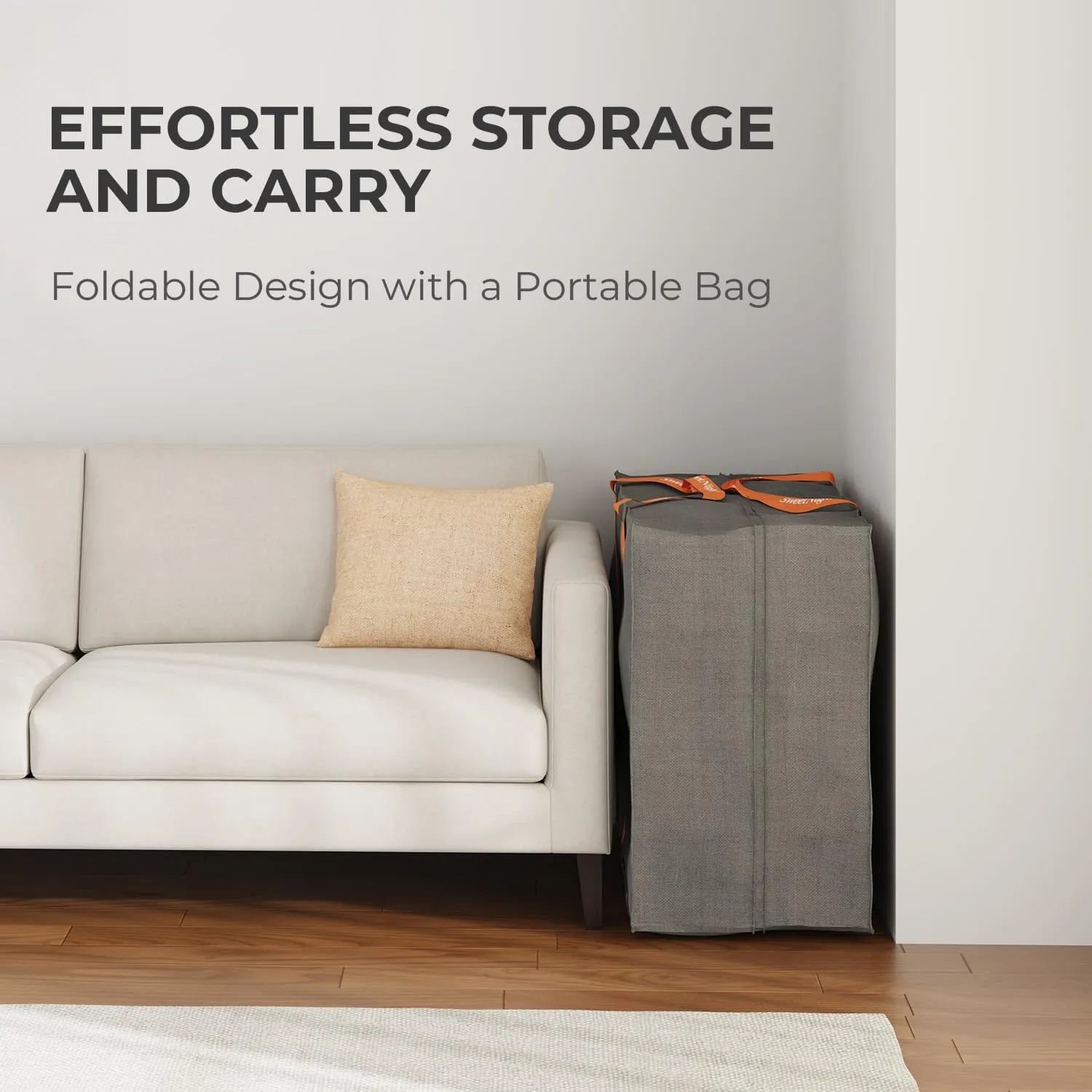Sweetnight 4 Inch Folding Mattress with Carry Bag - Full Size Trifold Mattress Grey with Breathable Cover & Non-Slip Bottom| Portable Floor Mattress for Camping,Travel,RV,Guest Room