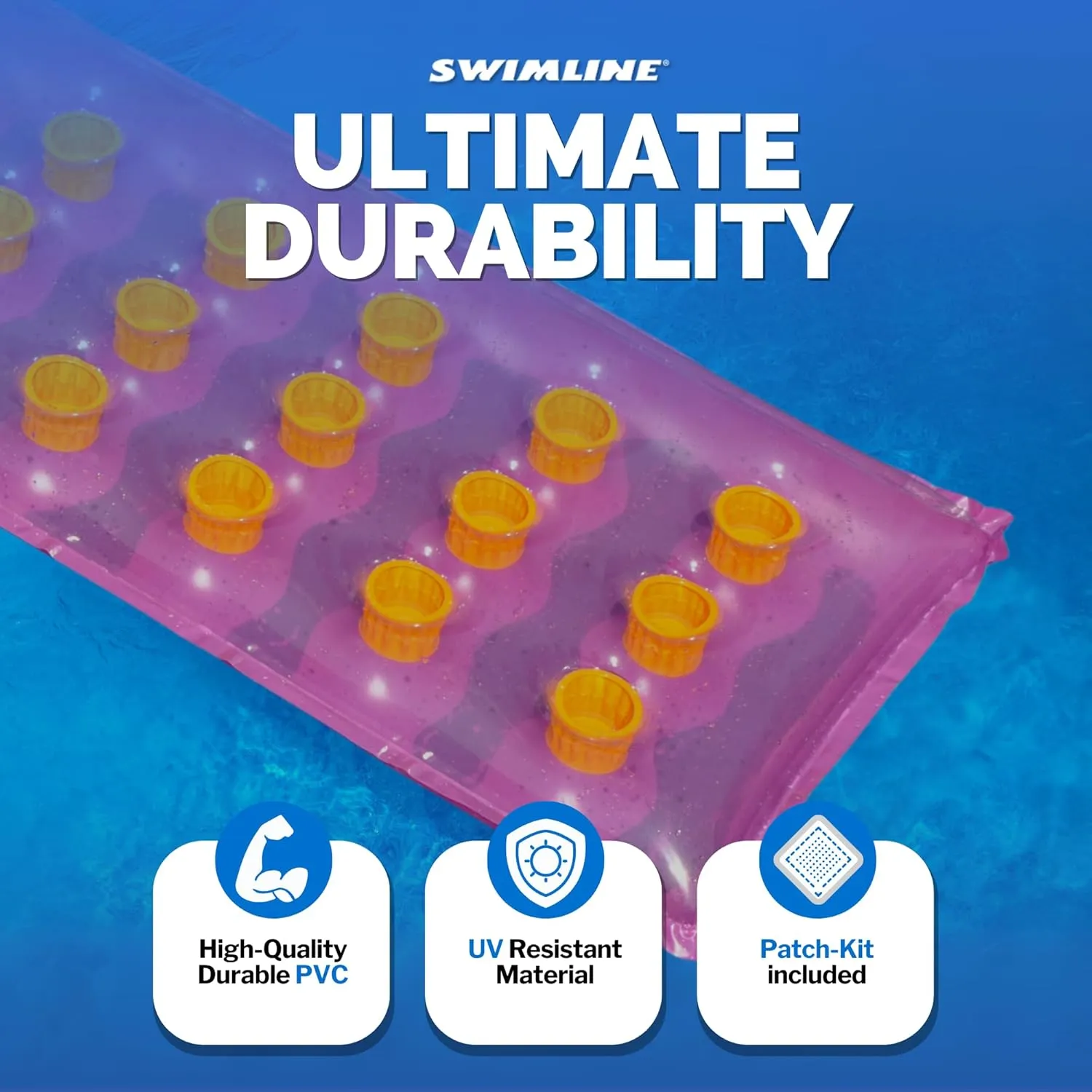 Swimline 76" 18 Pocket Inflatable Mattress - Pink