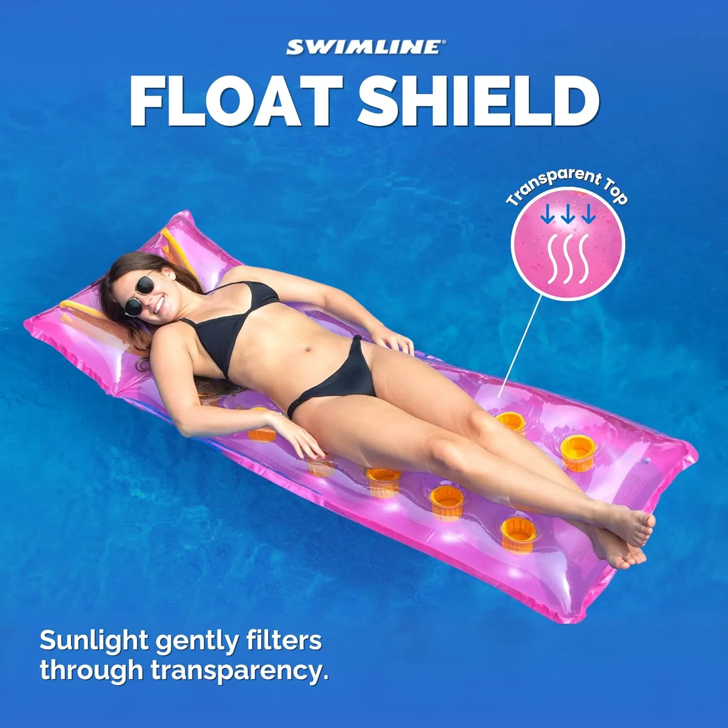 Swimline 76" 18 Pocket Inflatable Mattress - Pink