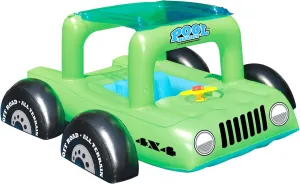Swimline Inflatable Swimming Pool Float Ride-On Mattress Lounger Raft – Fun Poolside Relaxation for Family, Buggy Car, Green, 41"