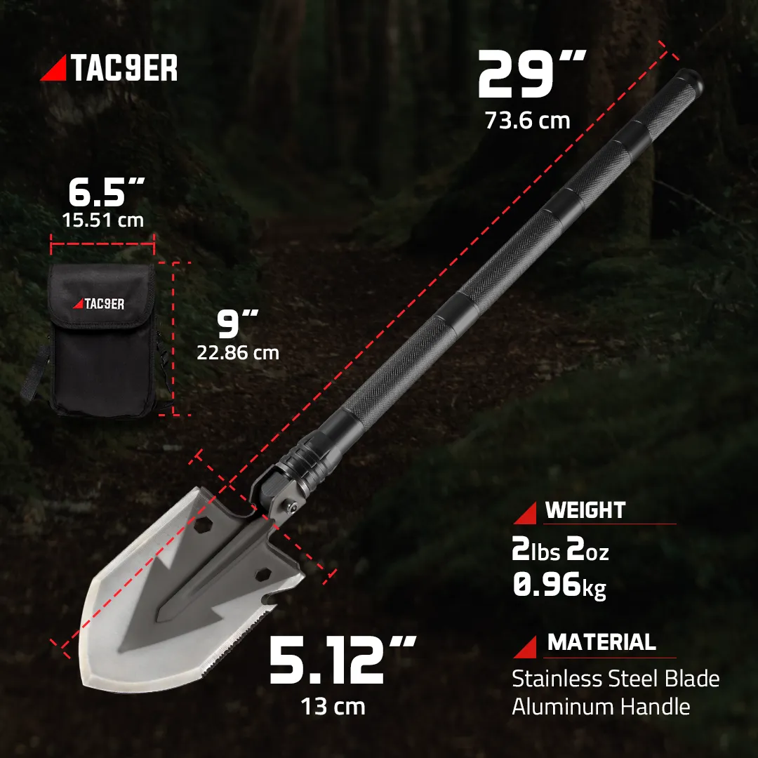 TAC9ER 15-in-1 Multitool Survival Shovel