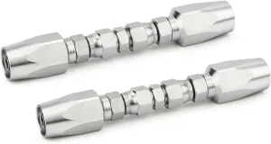 TAISHER 2PCS Hydraulic Hose Repair Kit 3/8" Reusable Fittings, 2-Wire Size #06 Field Repair Kit