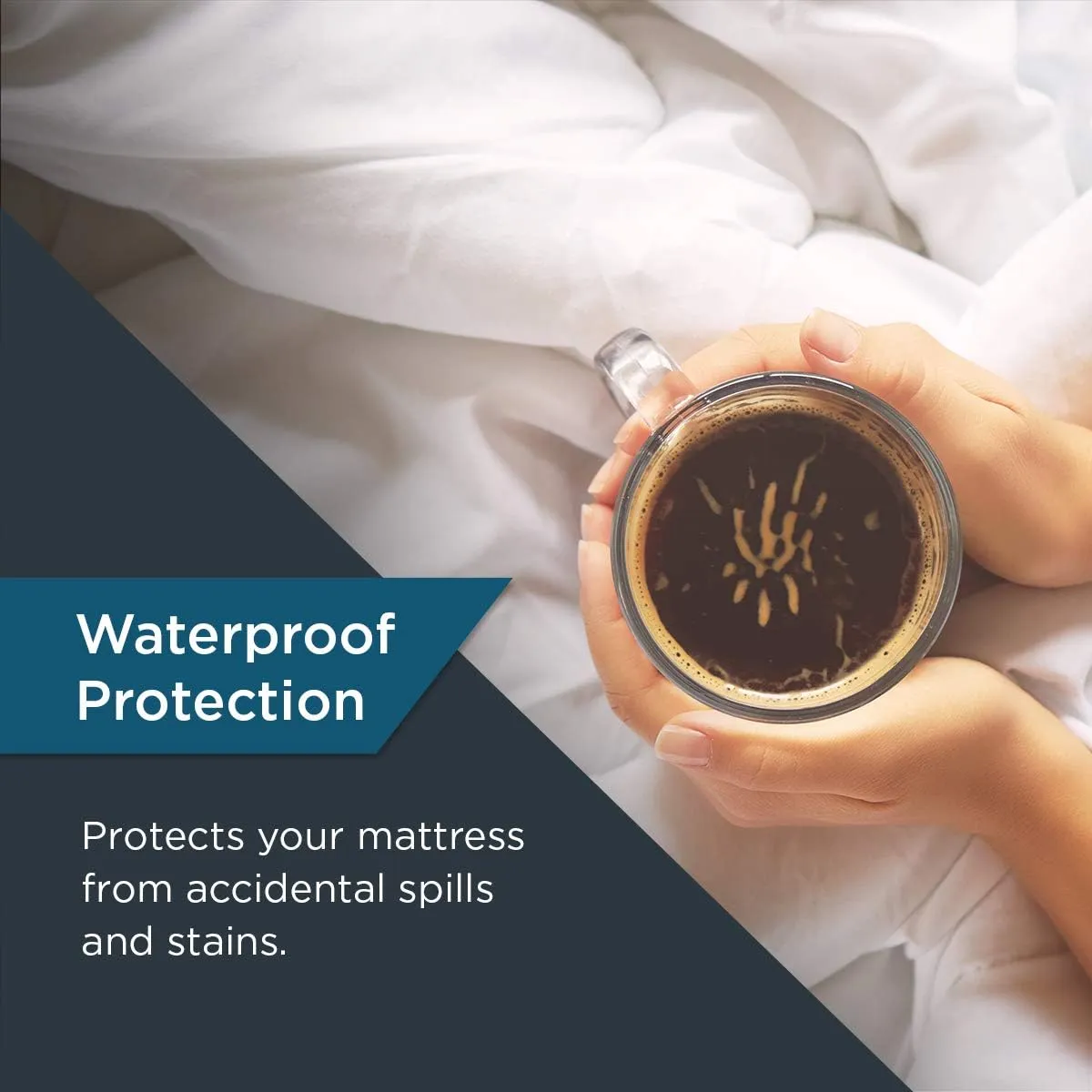Tempur-Pedic Cool Luxury Mattress Protector, King, White