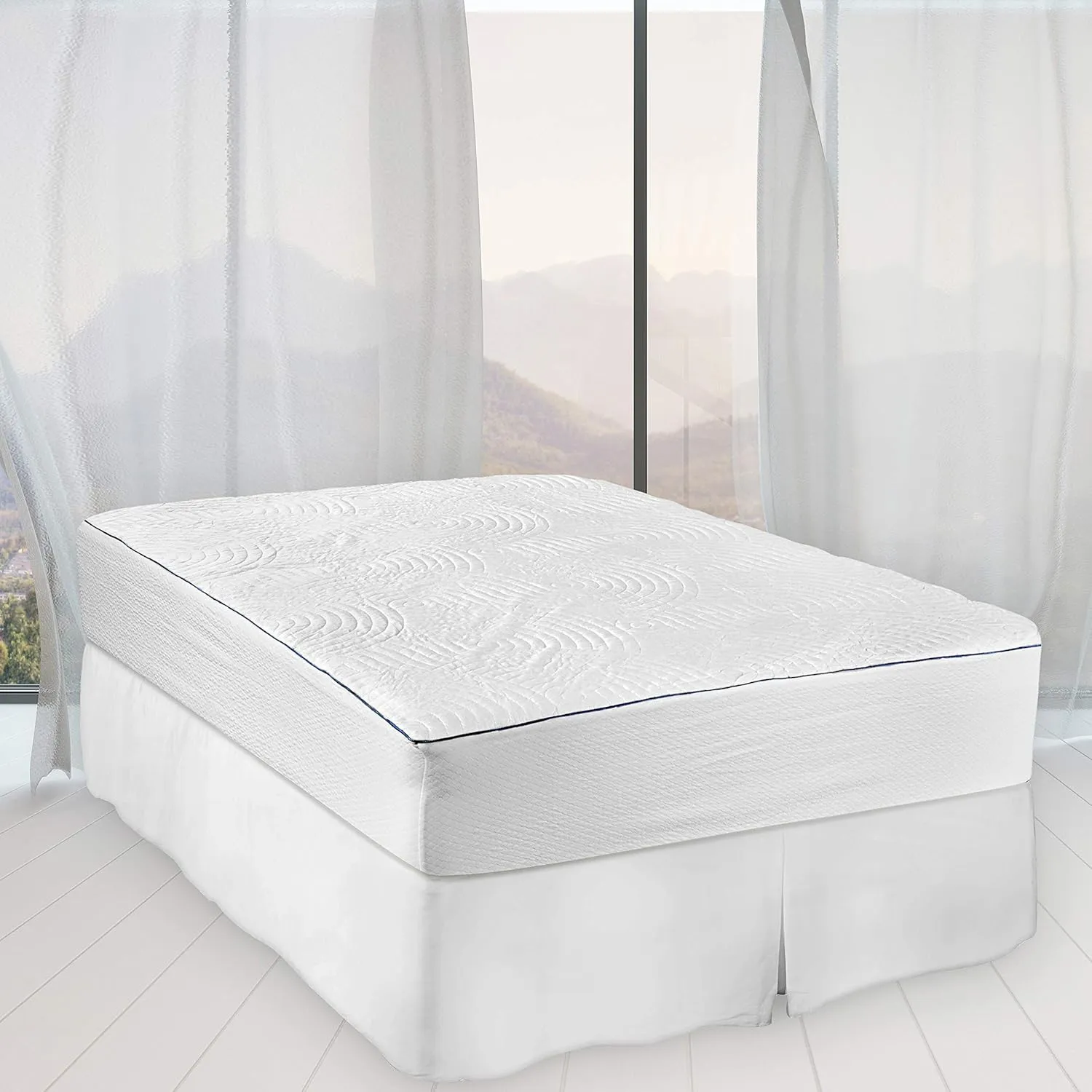 Tempur-Pedic Cool Luxury Mattress Protector, King, White
