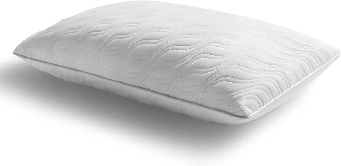 Tempur-Pedic TEMPUR-Cloud ProMid Memory Foam Pillow, Queen (Pack of 1), White