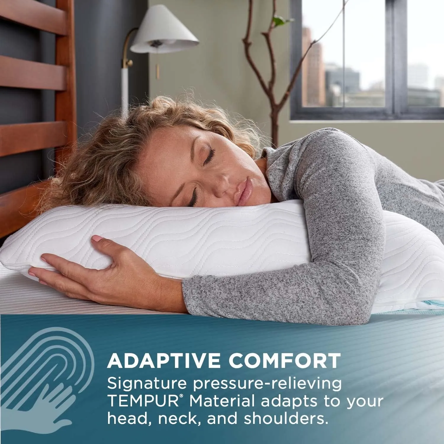 Tempur-Pedic TEMPUR-Cloud ProMid Memory Foam Pillow, Queen (Pack of 1), White