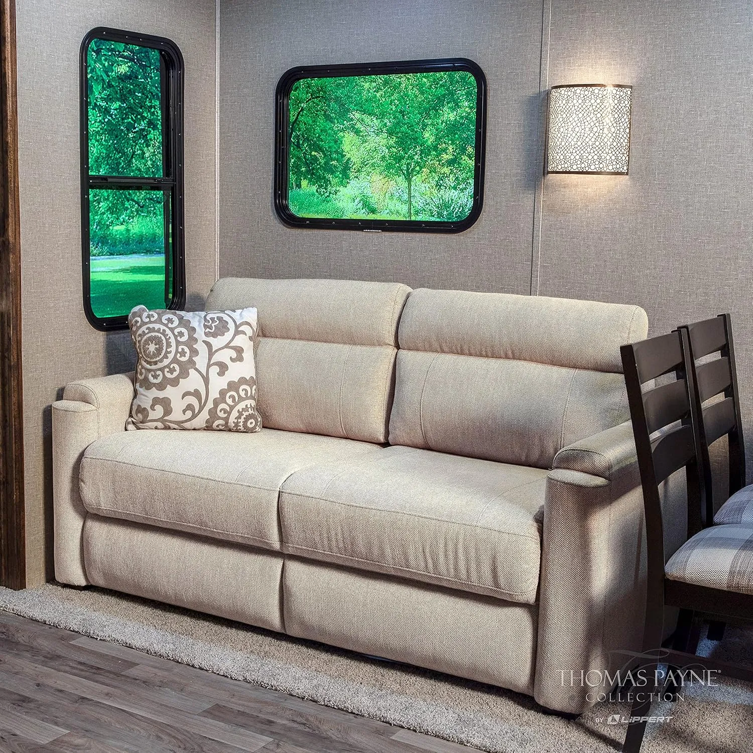 Thomas Payne 68" Norlina RV Tri-Fold Sofa with Woven Fabric, Couch-to-Bed Conversion, Removeable Back, Easy Installation for Travel Trailers, 5th Wheels and Motorhomes - 2020128771
