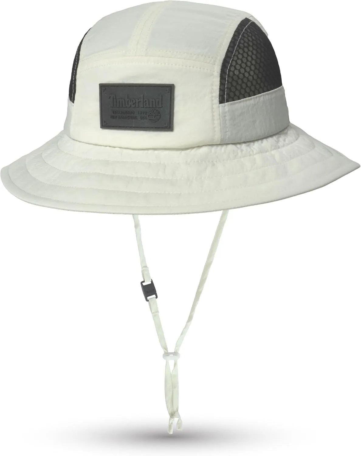 Timberland Mesh Panel Kids Boys Bucket Hat, One Size, Adjustable Chin Cord, Wide Brim Sun Hat for Outdoor Adventures