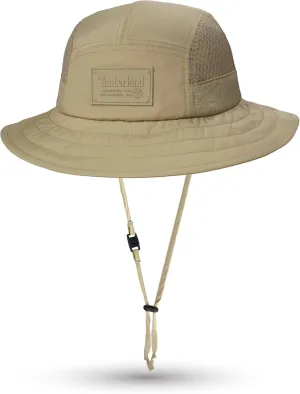 Timberland Mesh Panel Kids Boys Bucket Hat, One Size, Adjustable Chin Cord, Wide Brim Sun Hat for Outdoor Adventures