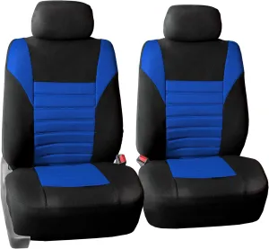 TLH 3D Air Mesh Fabric Automotive Car Seat Covers Front Seats Only, Blue Car Seat Covers Airbag Compatible Interior Accessories Covers Universal Fit Car Seat Covers for Cars, Auto, Trucks, SUV