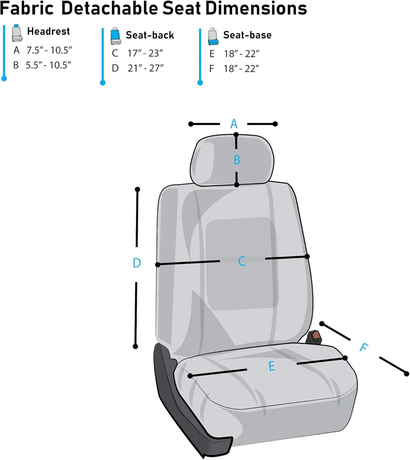 TLH Beige 3D Air Mesh Cloth Universal Fit Car Seat Covers for Cars, Trucks, SUVs - Front Seats Only, Airbag Compatible, Machine Washable, Low-Back Design, Comfortable & Durable