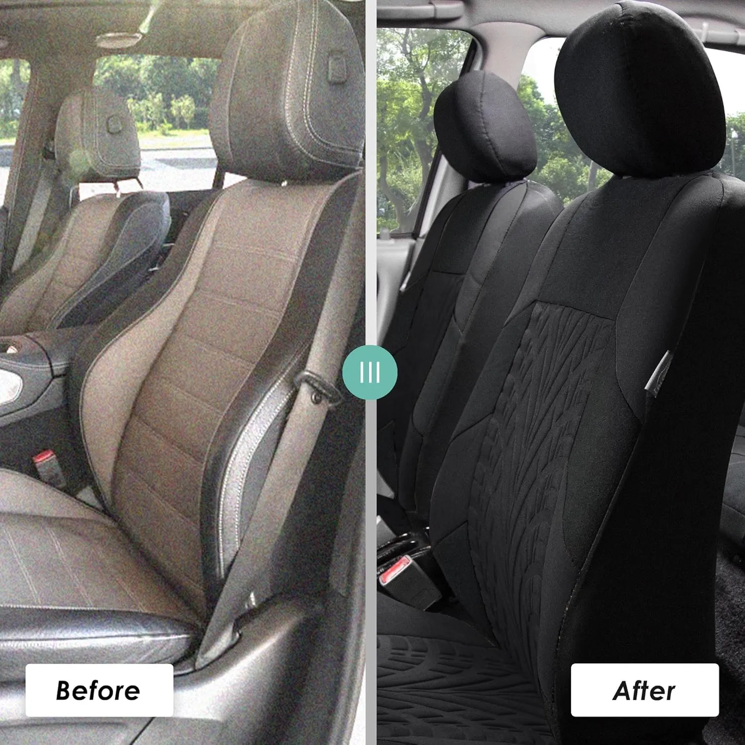 TLH Car Seat Covers Travel Master Automotive Car Seat Covers Full Set Black Seat Covers Airbag Compatible and Split Rear Car Seat Cover Universal Fit Interior Accessories for Cars Trucks and SUV