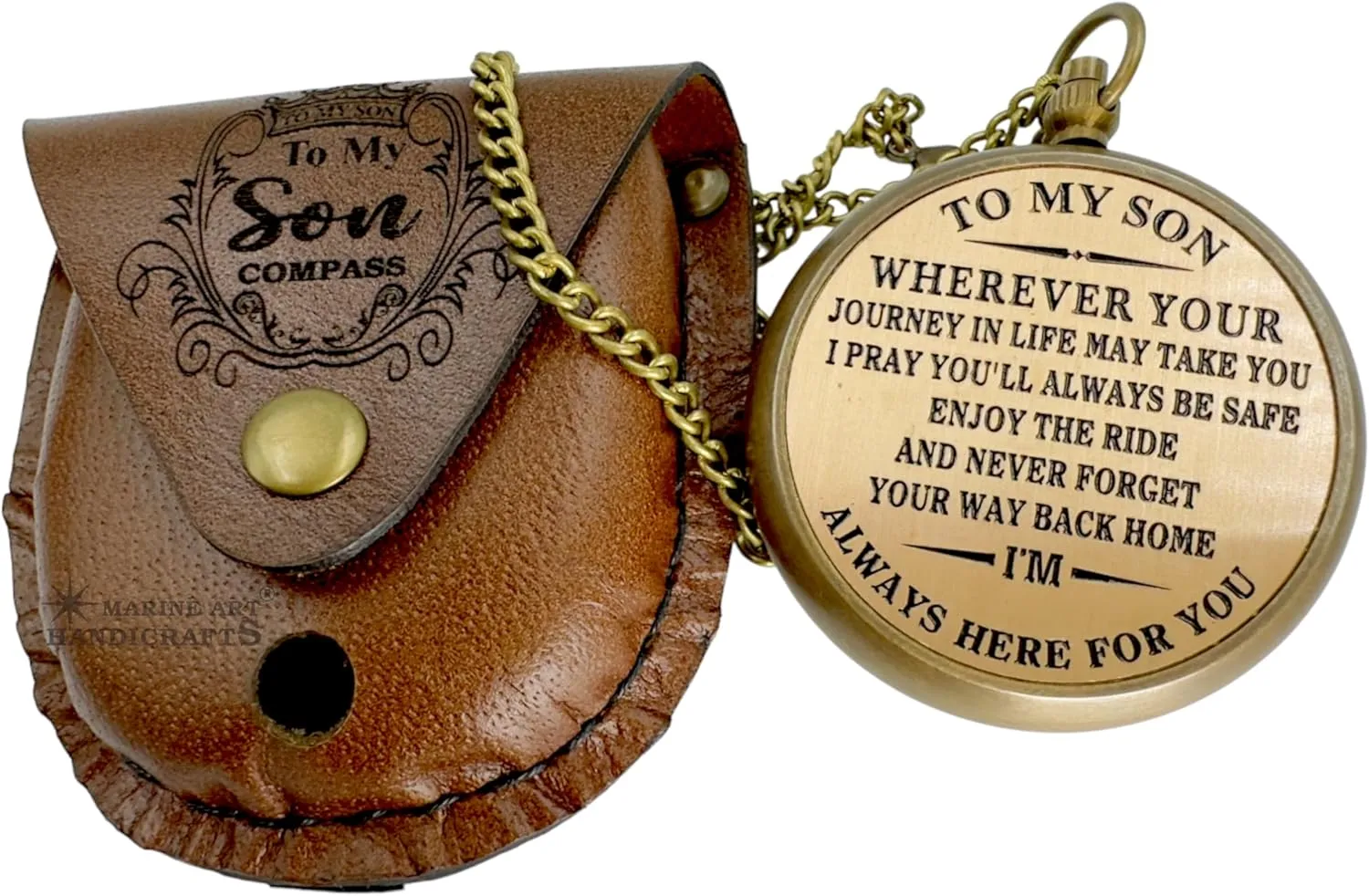 to My Son – Never Forget That I Love You, Brass Compass, Gift for Son from Mom and Dad, Graduation, Baptism, Confirmation, Communion, Sentimental Keepsake, Birthday Gift, Back to School, Faith Gift