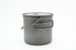 Toaks Titanium 1100ml Bushcraft Pot – Bail Handle for Open Fire Cooking & Backpacking