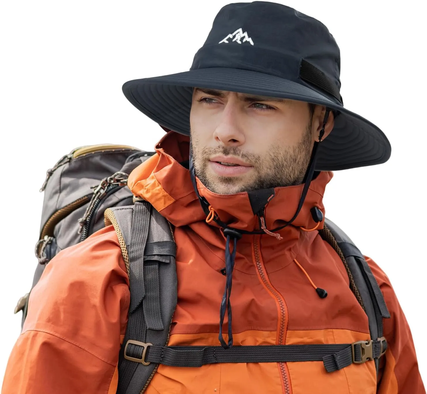 TOP-EX L/XL/XXL UV50  Waterproof Bucket Sun Hat for Fishing Golf Hiking All-Weather Outdoor Rain Hat Stiff Brim