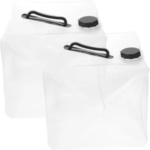Toyvian 2Pcs Collapsible Water Container Portable Outdoor Water Jug with Handle for Camping Hiking and Emergency Use