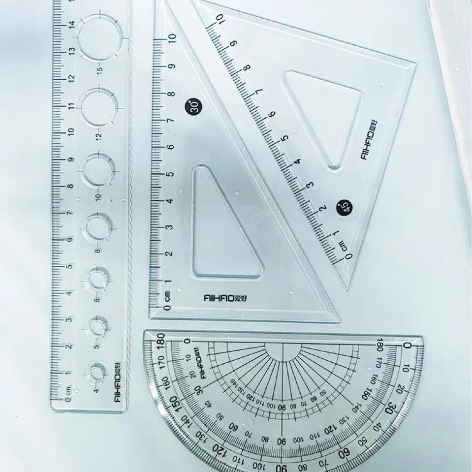 Transparent 4 Piece Geometry Box