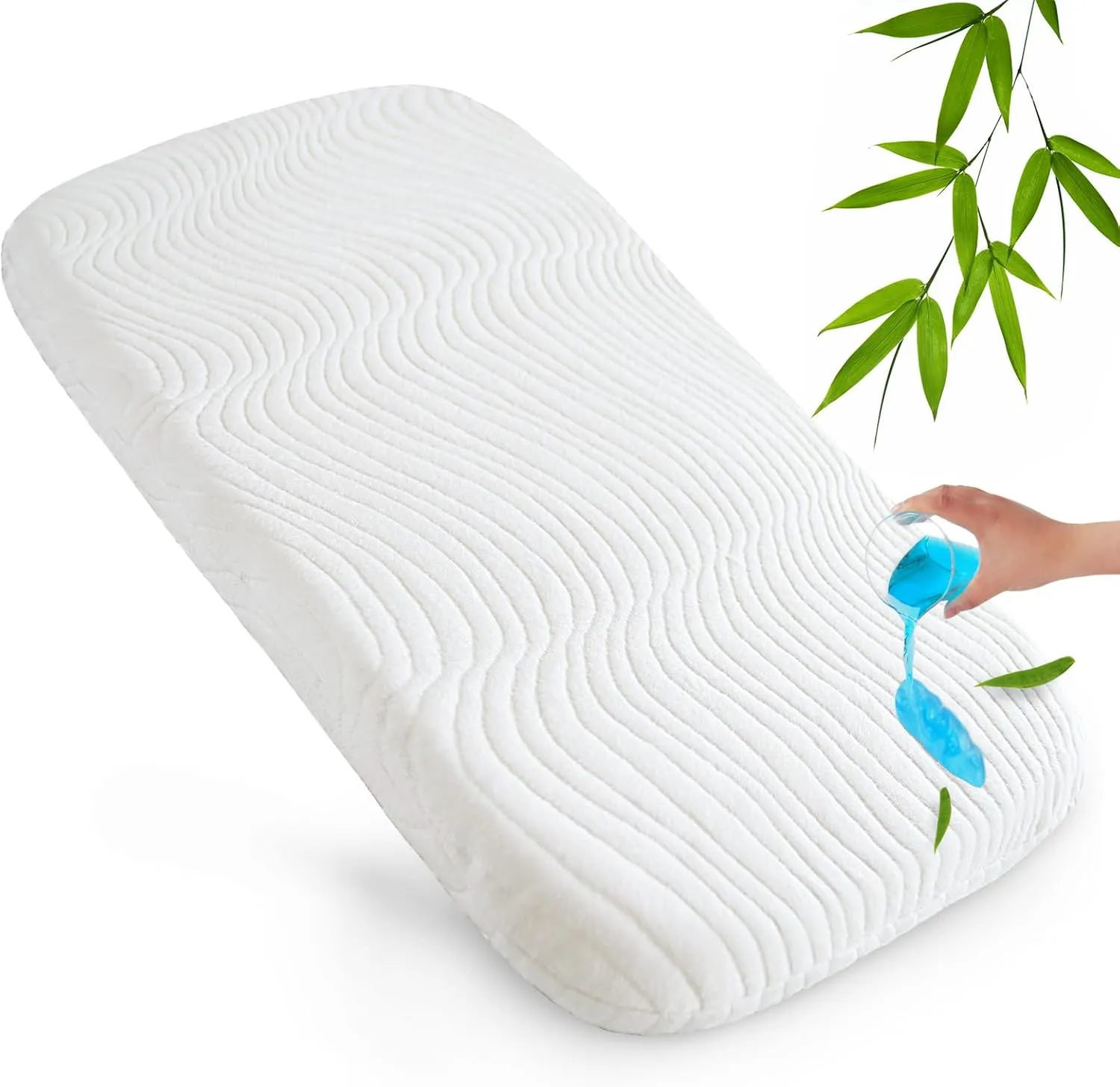 Travel Crib Mattress Pad 42" X 24"Compatible with Baby Bjorn, Guava Lotus and Dream on Me Travel Crib Light Playard, Waterproof Replacement Bassinet Mattress with Removable & Washable Mattress Cover