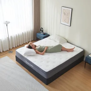 Twin Mattress, 10 Inch Twin Size Hybrid Mattress in a Box with Independent Spring, Soft and Comfortable, Pressure Relief, Medium Firmness, CertiPUR-US Certified