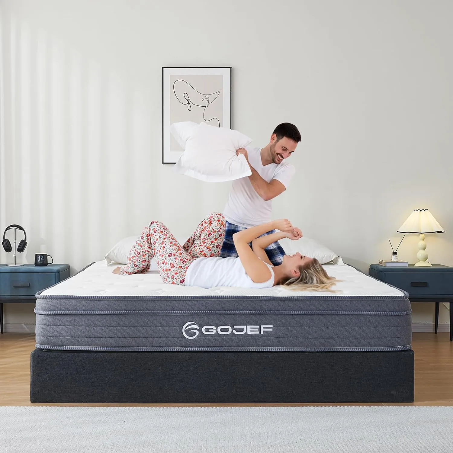 Twin Mattress, 10 Inch Twin Size Hybrid Mattress in a Box with Independent Spring, Soft and Comfortable, Pressure Relief, Medium Firmness, CertiPUR-US Certified